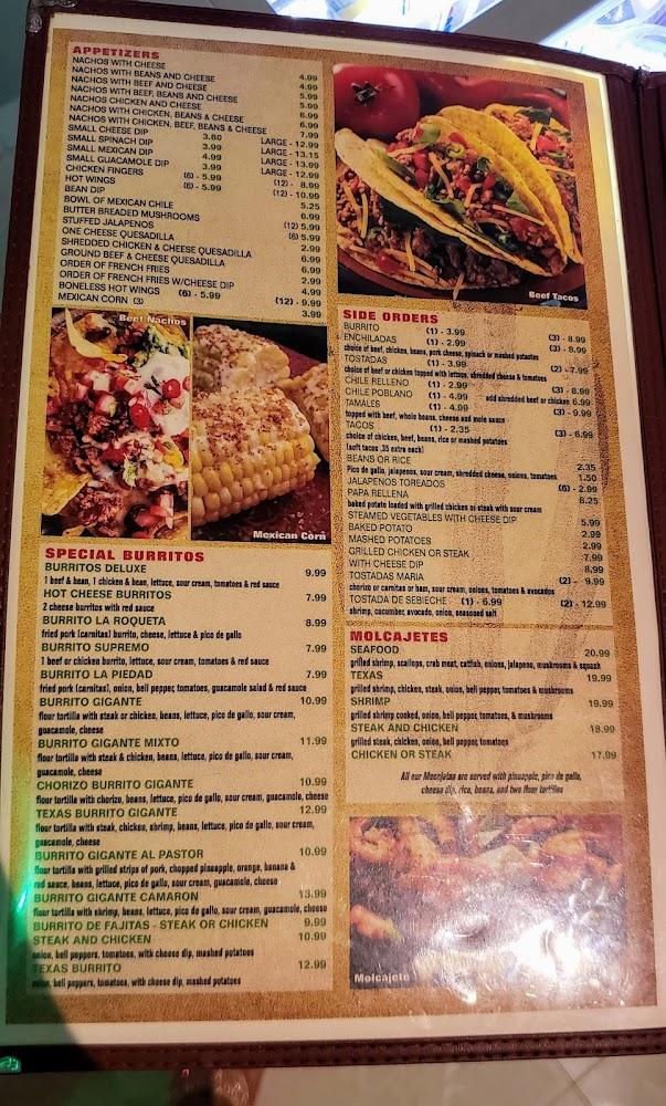 Maria's Mexican Restaurant Menu image 2