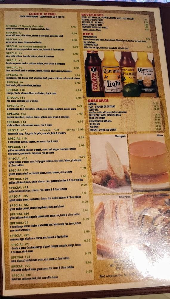 Maria's Mexican Restaurant Menu image 4